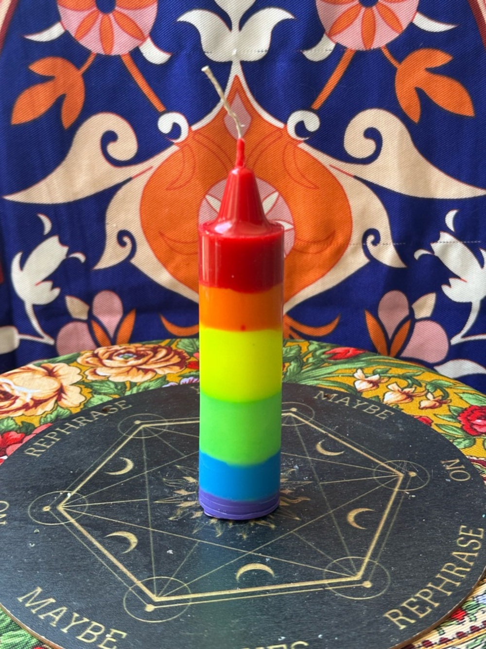 Rainbow Layer Spell Candle